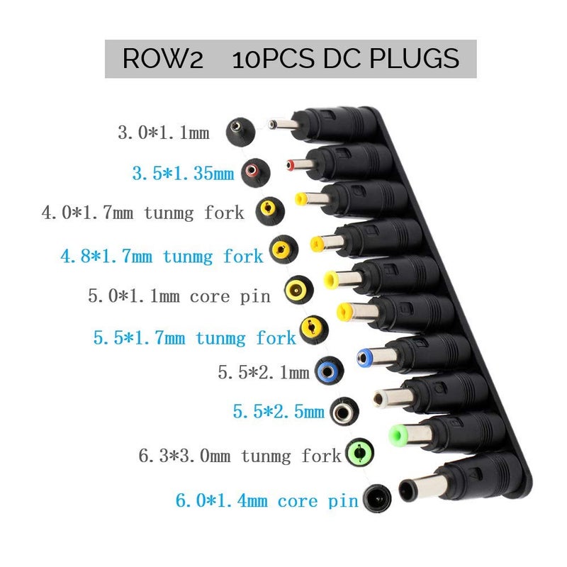 Outtag Universal 34pcs DC Connectors Plug Kit DC Power Adapter Connector, 5.5 x 2.1mm Female Base - Image 3